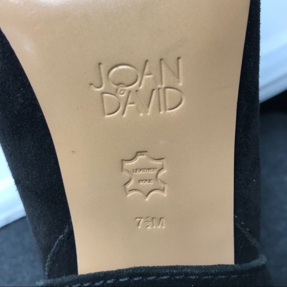 Joan and David Dachoice Black Suede Overlap Chunky Heeled Knee Hi Boots Size 7.5 - Picture 11 of 15